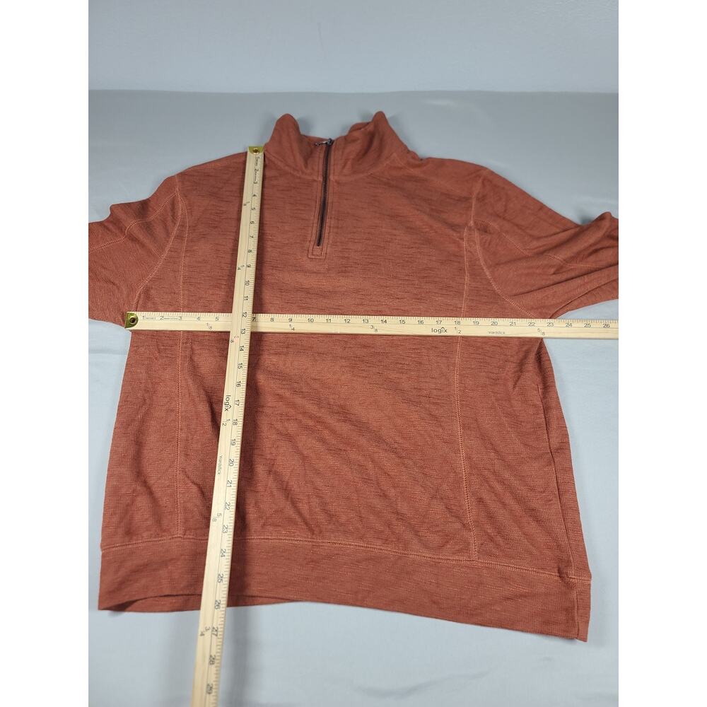 Gorpcore Heritage Classic Lands' End 1/4 zip pullover jacket Size large orange - Picture 4 of 9